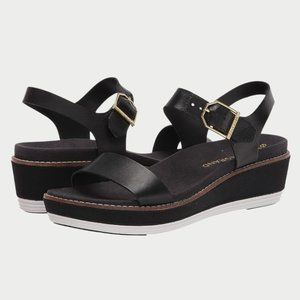 Cole Haan Original Grand Flatform Wedge Sandal Size 9 (Black Leather)